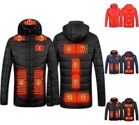 Veste Chauffante USB, Doudoune Manteau Chauffant Électrique Hommes Femmes Lavable avec 3 Niveaux de Chauffage et 15 Zones Chauffage pour Ski Pêche Randonnée Plein Air Pas Cher Blouson