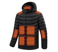Veste Chauffante USB Doudoune Manteau Chauffant Électrique Hommes Femmes Lavable avec 4 Niveaux de Chauffage et Zones Chauffage pour Ski Pêche Randonnée Plein Air Blouson