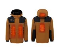 Veste Chauffante USB Hommes Femmes Manteau Chauffant Électrique Lavable avec 4 Zones Chauffage Doudoune Chauffage intelligent chauffé Bluson Chauffantes Manches Longues Imperméable