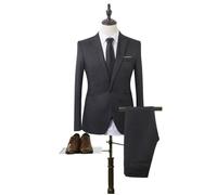 (Veste+Chemise+Pantalon)Costume Homme Marque Luxe Manteau Homme Blazer Hommes de Pour Blouson VêTements Masculin FBC92 Noir M