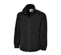 Veste classique en polaire à fermeture Éclair - Idéale pour le sport, le travail et les loisirs - Noir - Small