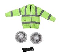Veste Climatisée avec Ventilateur, Vêtements de Travail de Refroidissement pour la Construction, le Jardinage, la Randonnée, les Vêtements de Protection Solaire (vert fluorescent)