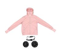 Veste Climatisée, Vêtements de Climatisation d'été en Polyester Rose, Vêtements Climatisés à Régulation à 3 Vitesses avec Ventilateur Taille M