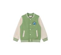 Veste college en felpa avec dÃ©tails contrastants et boutons-pression enfant s.Oliver Vert 2/3 ans