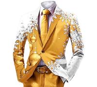 Veste Costume Garçon pour Fête de Noël - Blazer Cintré Uni à Un Bouton Manches Longues pour Tenue de Cérémonie, Mariage, Événement Business