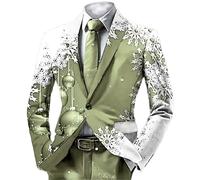 Veste Costume Garçon pour Fête de Noël - Blazer Cintré Uni à Un Bouton Manches Longues pour Tenue de Cérémonie, Mariage, Événement Business