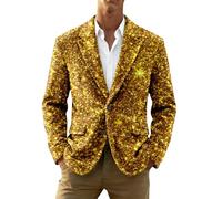 Veste Costume Homme Carnaval Blazer Homme Costume Noir Disco Redingote Vestes De Paillette Queue Pie Sequins Bling Rouge Mariage Deguisement Fluo Gentleman XL Velours Cotele Col Mao Vetement Gothique