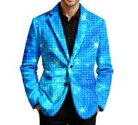 Veste Costume Homme Carnaval Blazer Homme Costume Noir Queue De Pie Paillette Sequins Violette Col Mao Costumes Et Vestes Rouge Tweed Habillé Déguisement Disco Gentleman Tenue Africaine Decontracte