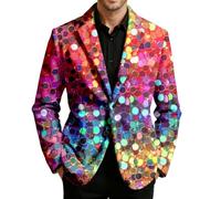 Veste Costume Homme Carnaval Veste De Costume Japonaise Fluo Blazer Decontracte Sequins Costumes Et Vestes Vintage Tenue Paillette Rouge Col Mao Gentleman Tweed Oversize Habillé Blazers Paillettes