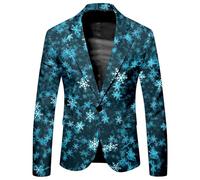 Veste Costume Homme Noël Cocktail De Rouge Et Noir Festif Poche Poitrine Lavage Professionnel Blazer Esprit Vêtement Vacances Tenue Festival pour