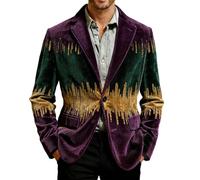 Veste Costume Homme Veste Costume Homme Carnaval Disco Blazer Violette Noir Chic Et Elegant Paillette Bling Col Mao Rouge Gentleman Fluo Japonaise Grande Taille Cérémonie Velours Cotele Dorée