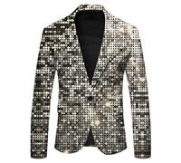 Veste Costume Homme, Veste De Costume DéContractéE à Paillettes pour Homme, Petite Veste De Costume pour ScèNe