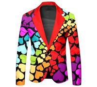 Veste Costume Homme - Veste de Costume élégante pour Homme à Paillettes Mode coupée ajustée avec décontracté pour Jeunes Occasions festives