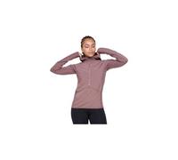 Veste coupe vent 1 2 zip hoka skyglow marron femme