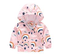 Veste coupe-vent à fermeture éclair pour bébé avec capuche et veste pour barbecue, Rose I, 12-18 mois