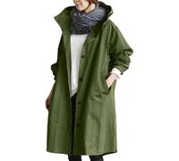 Veste Coupe Vent Femme Capuche, Manteau Cape Femme Slim Couleur Unie Mi-Longue À Manches Longues Revers Ample Décontracté Classique Transition Léger Jacket Confortable Blouson Cardigan Sport Haut