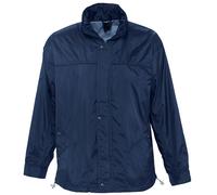 Veste Coupe-Vent Imperméable Doublé Jersey - 46000 - Bleu Marine - Mixte Homme Femme