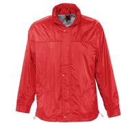 Sol’S Mistral - Coupe-Vent Classique Mixte - Matière Nylon déperlante - Fermeture Zip et Boutons Pression - Rouge - XXL