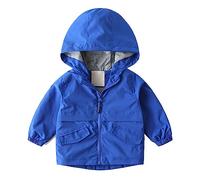 Veste coupe-vent légère et doublée pour et avec capuche - Veste de ski pour garçon, bleu, 4-5 ans