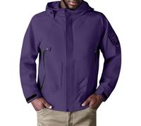 Veste coupe-vent légère pour homme - Veste de pluie imperméable et confortable, lilas, L