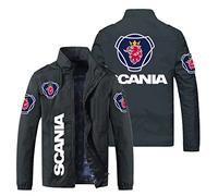 Veste Coupe-Vent pour Homme - Scania Manteau d'automne et d'hiver Zip Up Outwear Coupe-Vent en Coton - Cadeau Festival-A1||S