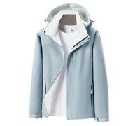 Veste coupe-vent tendance et décontractée pour l'extérieur avec combinaison d'alpinisme pour femme, bleu, XL