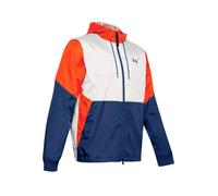 Veste coupe-vent Under Armour LEGACY WINDBREAKER - Réf. 1345405-112. Couleur : Blanc, Orange, Bleu marine. Détails. - Coupe plus XS