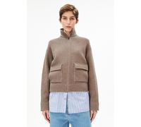 VESTE COURTE EN MAILLE | mélange de laine biologique - beige (XXL)