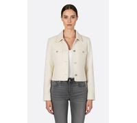 Veste courte en tweed blanc à sequins - M