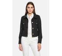 Veste courte en tweed noir à sequins - M