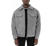 Veste Crock en daim Vintage High Street avec revers à fermeture éclair veste courte décontractée for hommes (Color : C3, Size : XL)