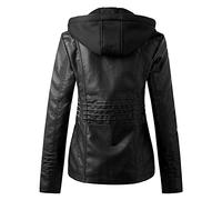 Veste Cuir Femme Marron Manteau De Moto Femme Jacket Vintage Veste Cardigan Femme Chic Sweatshirt Zippé Blouson Bombers Femme Cuir Manteau Femme Grande Taille Hiver