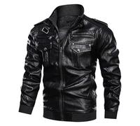 Veste Cuir Homme Hiver Blouson Moto Ete Mi Saison Long Homologué Manteau Blousons Sherpa Bombers Retro Noir Jacket Automne Perfecto Punk