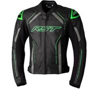 Veste cuir moto RST S1 CE - noir/vert - M XXL