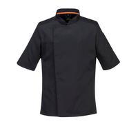 Veste cuisine manches courtes maille respirable Portwest Noir L