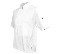Veste cuisinier manches longues pressions cachées MERLAN Blanc - LMA LEBEURRE - 2139 XS