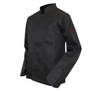 Veste cuisinier manches longues pressions cachées PASSOIRE NOIR - LMA LEBEURRE - 2137 L