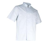 Veste cuisinier MC pressions cachées AUBERGINE BLANC - LMA LEBEURRE - 2175 XXL