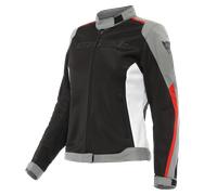 Veste D-Dry Dainese Hydraflux 2 Air Lady Noir / Gris Anthracite / Rouge Lave