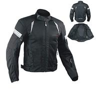 Blouson Textile Haute Resistance Tissu Protections CE Epaules Coudes Moto Noir