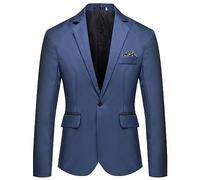Veste d'affaires pour homme, blazer pour homme, coupe droite, veste de costume à 1 bouton, veste de costume avec poches, veste de costume décontractée, revers décontracté, costume d'affaires, pour