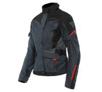Dainese Tempest 3 D-Dry Veste textile de moto pour dames, noir-gris-rouge, taille 52 pour femmes