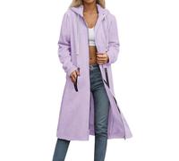 Veste d'automne pour femme, manteau cardigan long à manches longues avec boutons de couleur unie, fermeture éclair, grande taille, manteaux bronzés, Violet clair, S