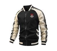 Veste D'automne Zippé Horror Video Game Enthusiast, Blouson Casual Thin Classique Beau, Coupe-Vent Décontracté avec Poche(Black,3XL)