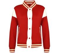 Veste de baseball américaine unisexe pour enfants - Marque - Modèle - Rouge new style - Rouge - Enfant - Mixte 5-6 ans