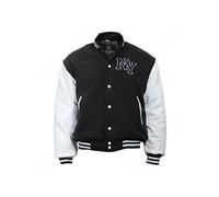 Veste de baseball avec écusson NY Noir/blanc