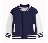 Veste De Baseball Enfant Legere-Veste Fille Printemps Et Automne-Vestes De Sport Colorblock à Manches Longues Blouson Coton Respirant SéChage Rapide Et LéGèRes pour GarçOns Et Filles 1-14 Ans