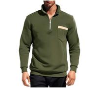 Veste de Baseball Garçon surélevé pour Homme Automne et Hiver T-shirt Décontracté à la Mode Pull d'Hiver, vert, XXL