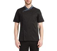 Veste de Chef pour Hommes Chef Uniforme Unisexe Kitchen Travail À Manches Longues Cuisine Portez Un Service De Restauration Hôtel Catering Summer Cafe Hair Salon Work Shirt (Color : 2, Size : C(XL)