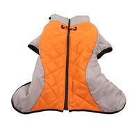 Veste de Chien à col roulé réfléchissant épaississement de la Veste de Chien tiède d'hiver Gris Orange Moyen Grand Chiens Chihuahuas Dobermans Huskies Golden Retrievers (3XL)